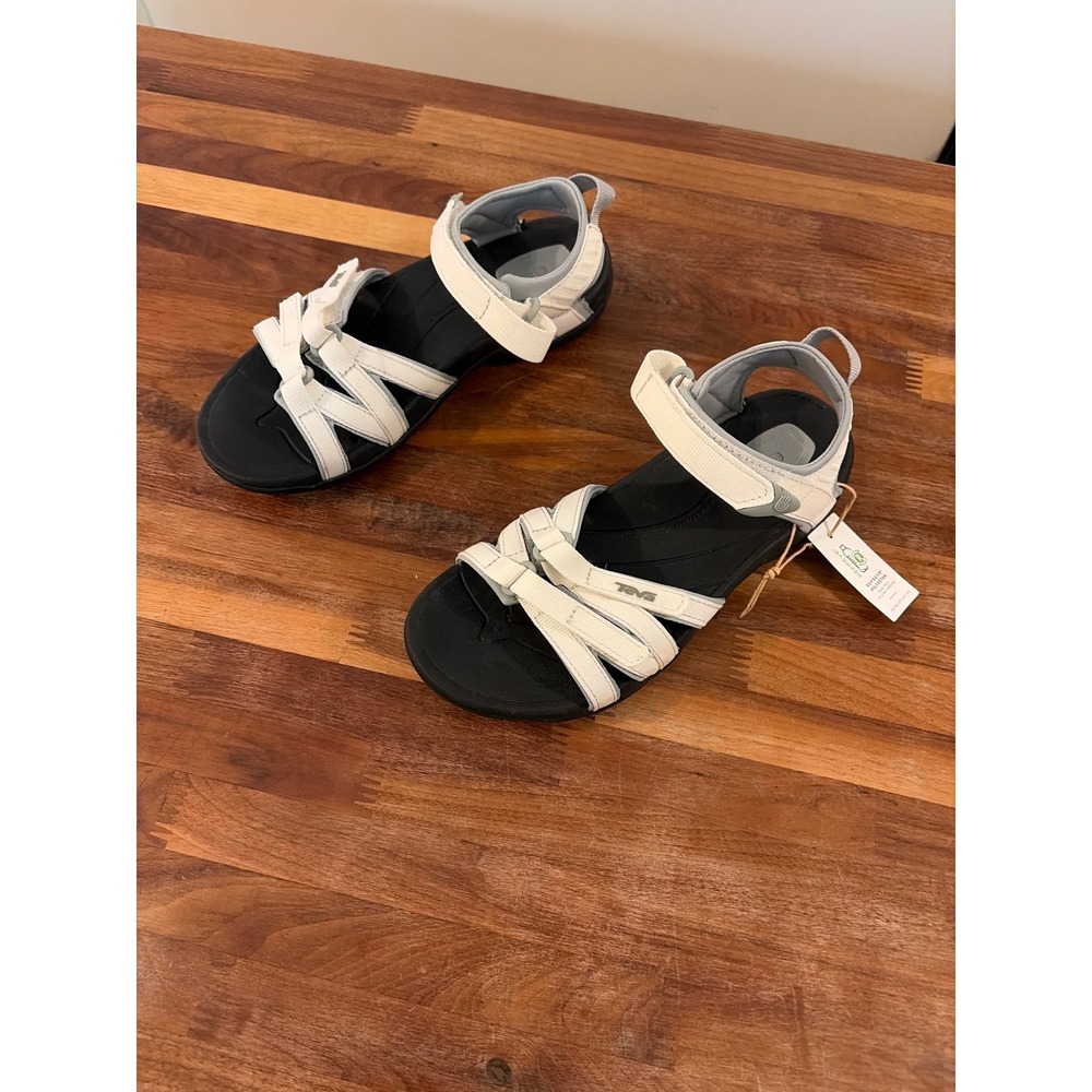 Teva Tirra White Black Outdoor Hiking Sandals Womens 7.5 4266